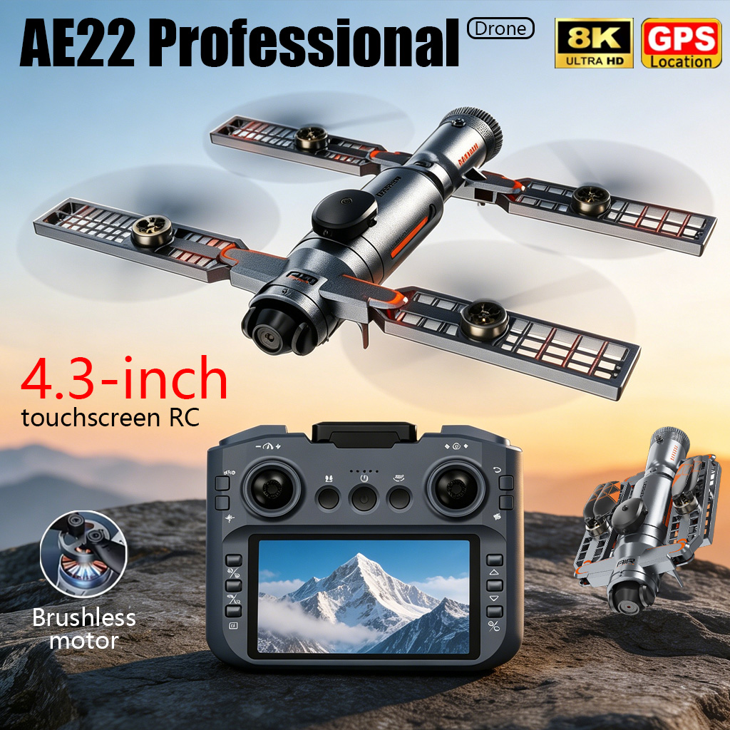 Dron Rc Quadcopter - Усовершенствованный складной дрон AE22 PRO MAX
