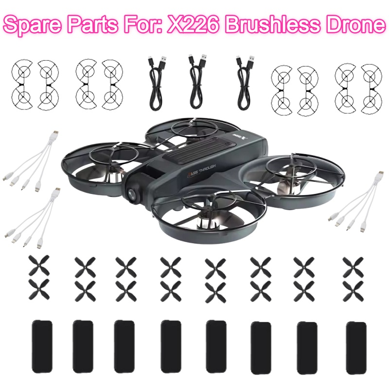 Drone Rc X226 - Бесщеточный радиоуправляемый дрон X226: запасные части,