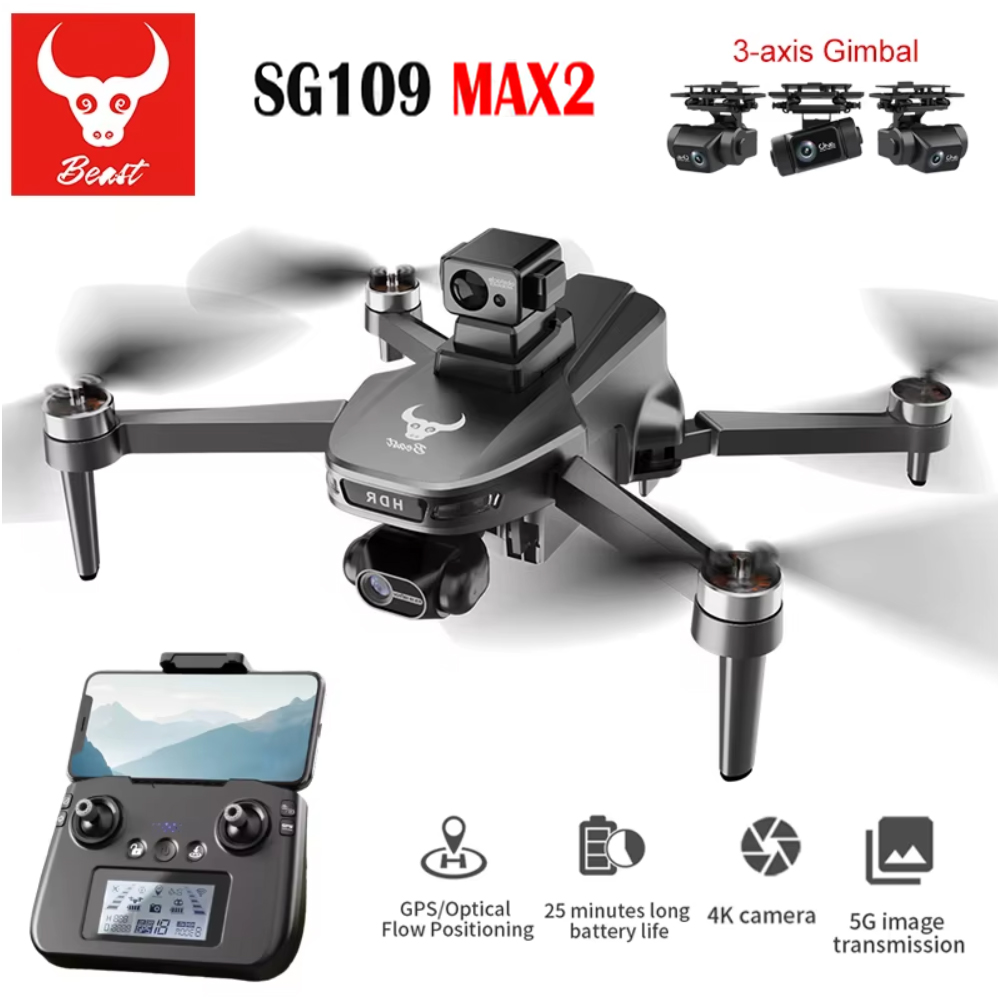 Dron Rc Quadcopter - SG109 MAX2 Профессиональный дрон с камерой