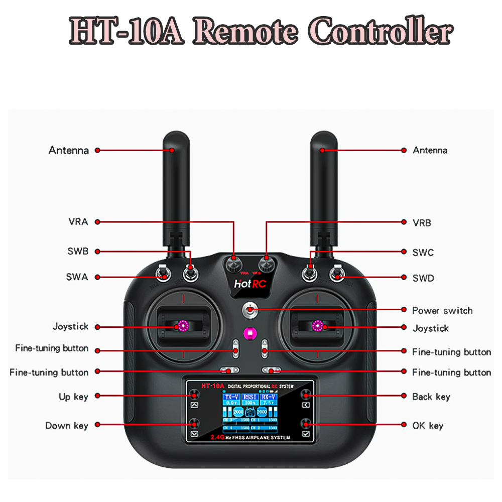 Радиопередатчик Hotrc HT-10A 2 – обзор и цена Drone Rc Receiver And Transmitter