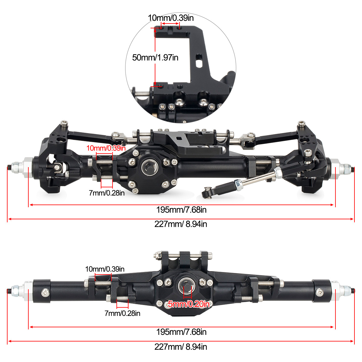 Алюминиевый комплект передней  – обзор и цена Rc Crawler Axle Parts