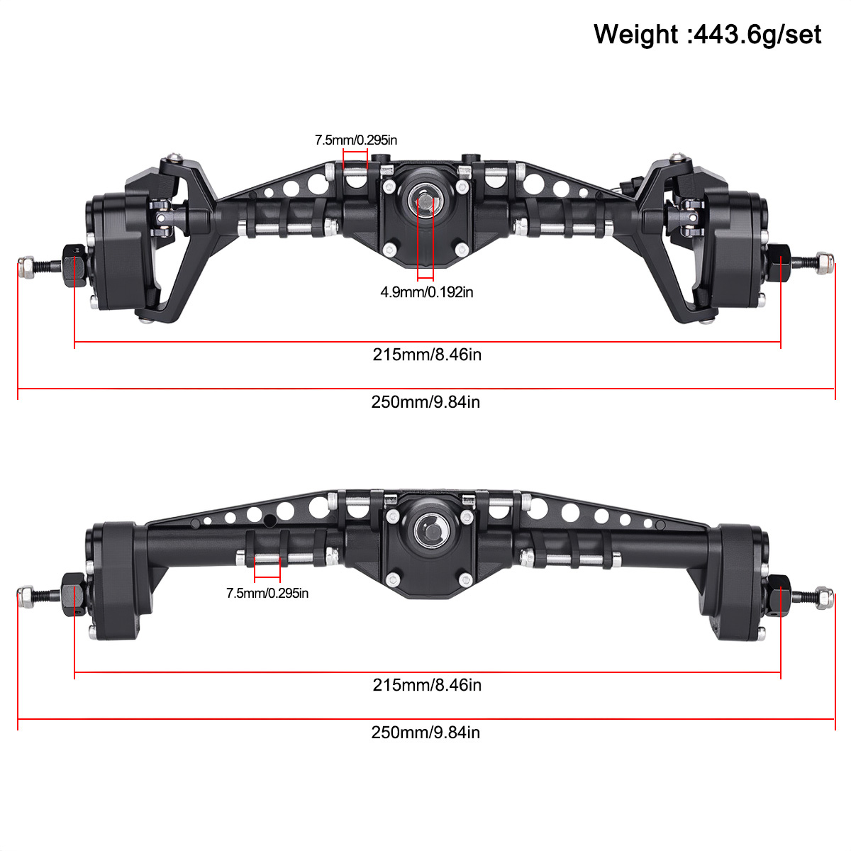 Передний и задний пластиковые  – обзор и цена Rc Crawler Axle Parts
