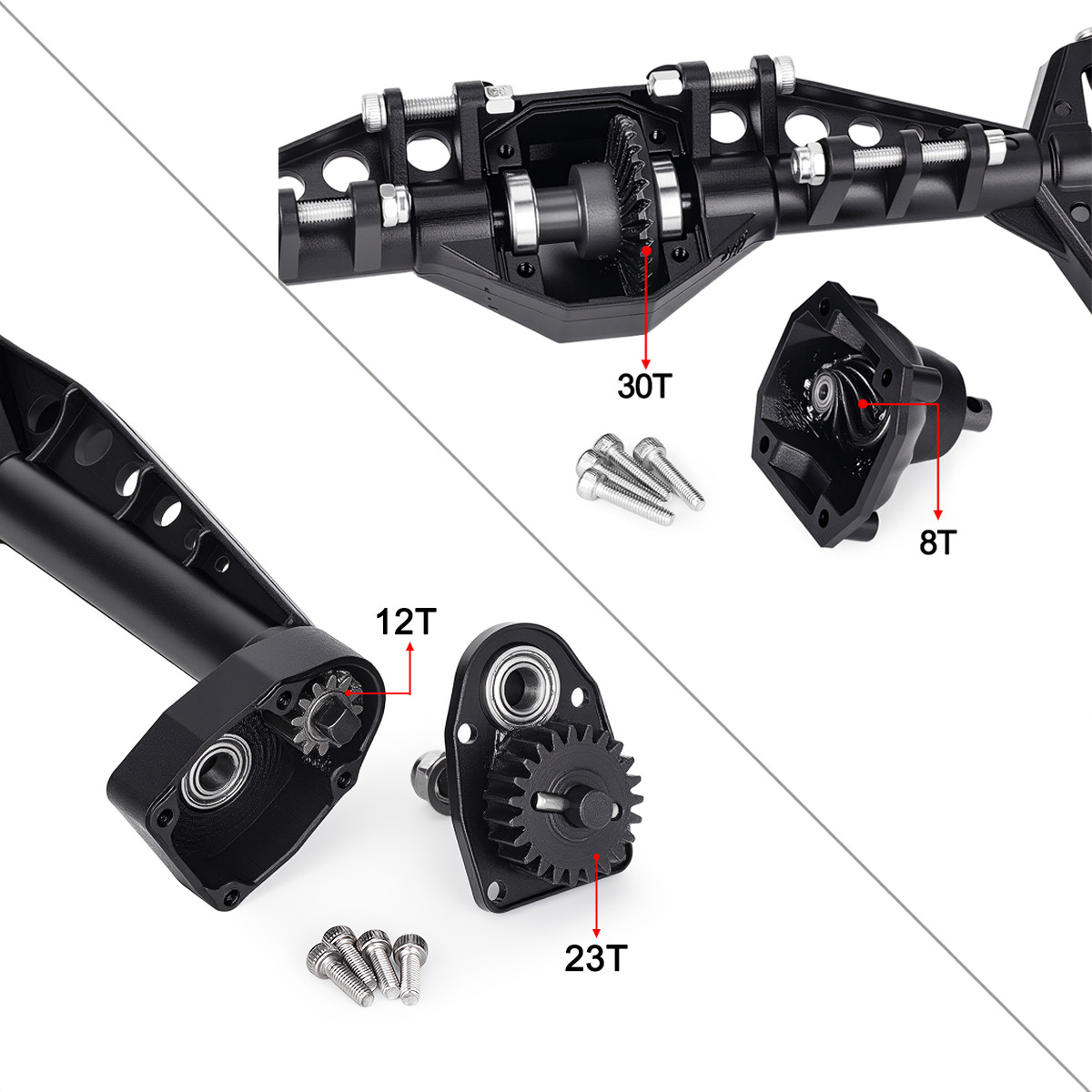 Передний и задний пластиковые  – обзор и цена Rc Crawler Axle Parts