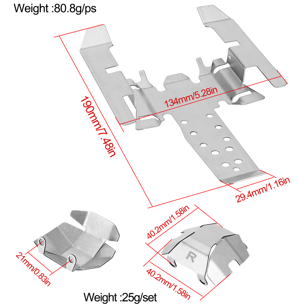 Комплект защитных пластин из н – обзор и цена Rc Crawler Axle Parts